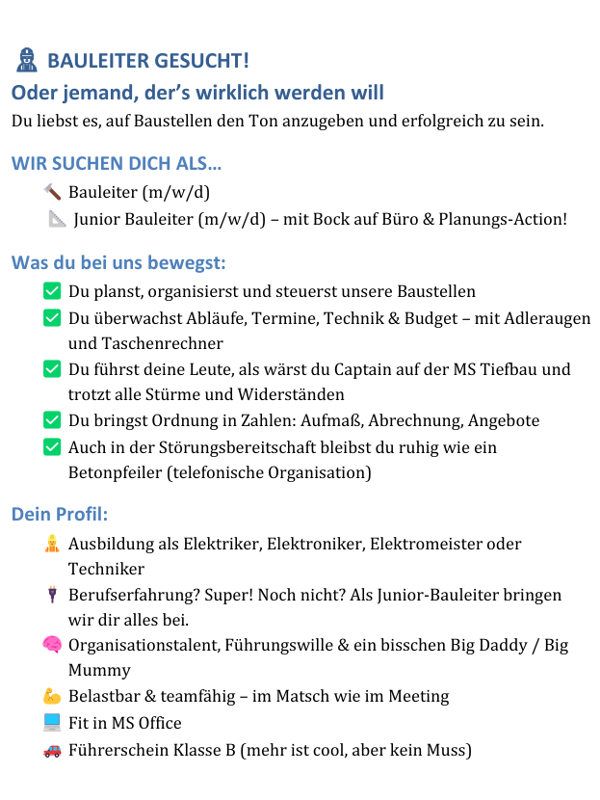 bauleiter gesucht elektrobau roehrl1