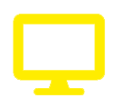 icon monitor gelb